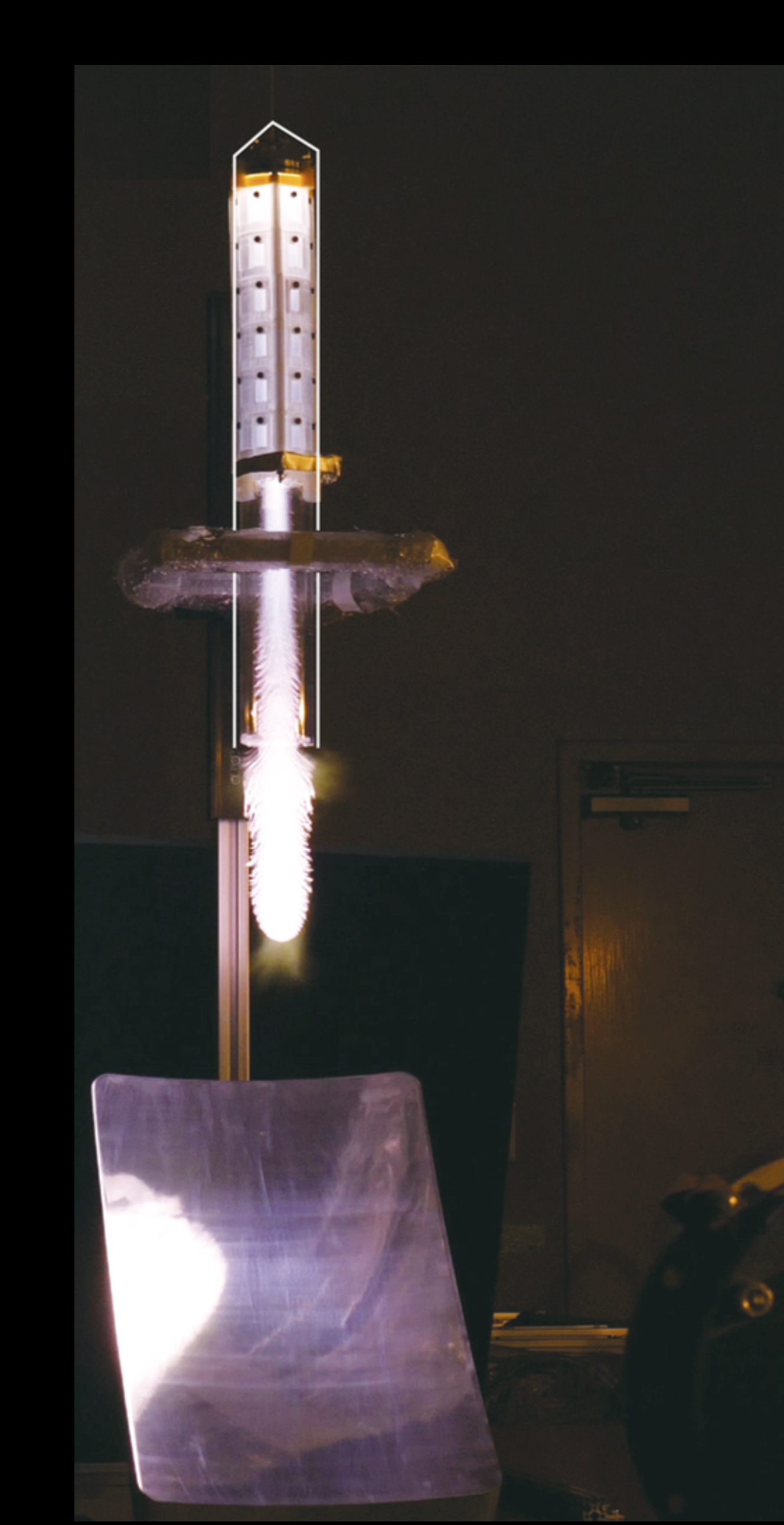Microwave rocket launch test